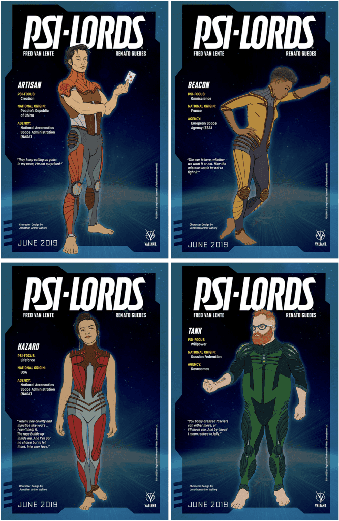 Meet the Stars of PSI-LORDS, Valiant’s New Sci-fi Action Series! Meet the Stars of PSI-LORDS, Valiant’s New Sci-fi Action Series!