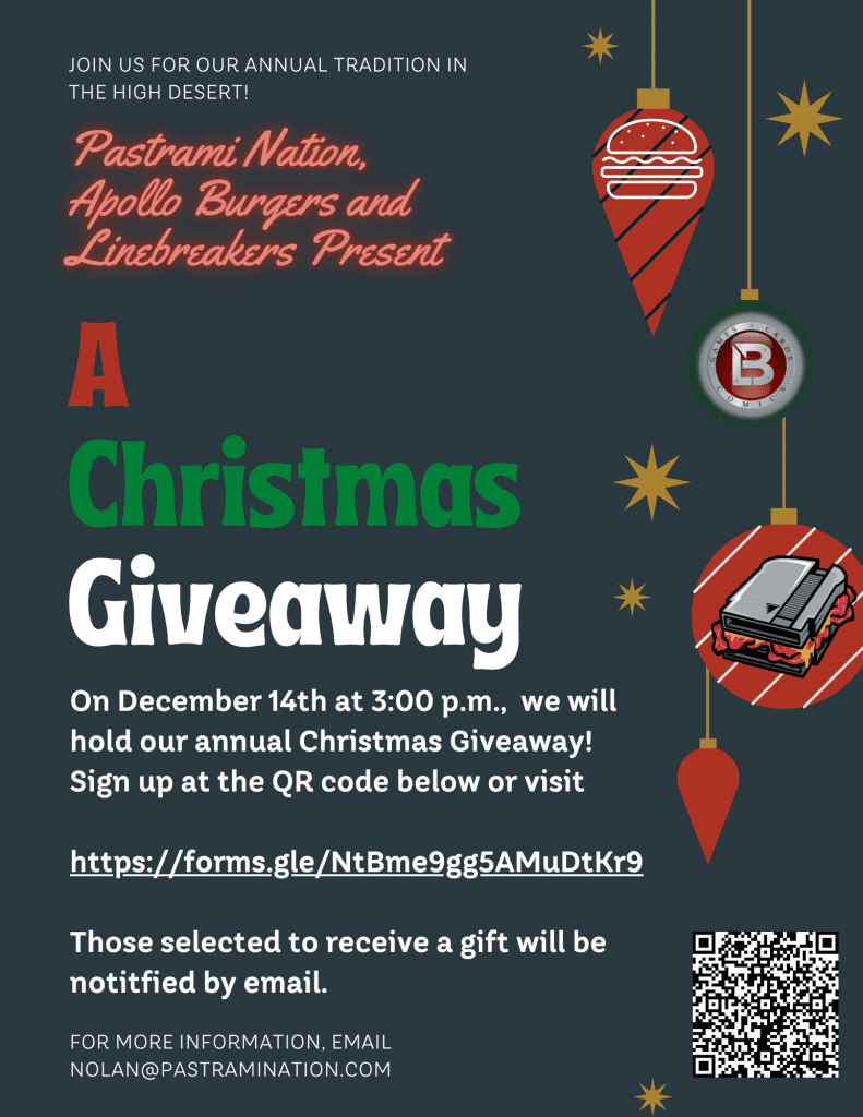 Pastrami Nation, Apollo Restaurant and Linebreakers Partner for “A Christmas Giveaway” Pastrami Nation, Apollo Restaurant and Linebreakers Partner for “A Christmas Giveaway”